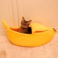 thumbnail image 4 of Staron Banana Shape Pet Bed Warm Soft, Cloth Material Breathable Bed for Dogs Cats Winter Comfort, Pet Bed for Small Animals, 4 of 6