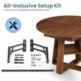 thumbnail image 7 of Gianna Extendable Round Dining Table for 4-8, Oval Dinner Table with Storage Shelf, Wood Pedestal Table, Brown, 7 of 7