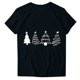 thumbnail image 4 of Navidad Mujeres Tops, Cuello Redondo Manga Corta Impresa Camiseta, Vintage Holiday Humor Tee Top, 4 of 4