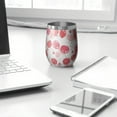 thumbnail image 3 of 12oz Stainless Steel Insulated Wine Tumbler with Lid and Straw – Double Wall Vacuum Mug for Hot & Cold Drinks, 304 Steel Interior, Sweat-Free Design, 3 of 5