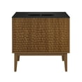 thumbnail image 6 of Bosse 36" Freestanding Bathroom Vanity in Brown Oak with Black Sink Top, 6 of 11