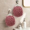 thumbnail image 5 of RKZDSR 3-PC Super Absorbent Chenille Hanging Hand Towels, 7.9"x7.9" Microfiber Quick-Drying Hand Balls with Hanging Loop for Bathroom & Kitchen, 5 of 7