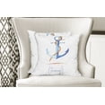 thumbnail image 4 of Ambesonne Ocean Throw Pillow Cover 2 Pack, Classic Sail Emblem, 16", Blue White Brown, 4 of 6