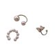thumbnail image 2 of Pendiente para mujer, pendiente para niña, 3 piezas, pendiente con forma de cruz, piercing falso con perla, sin agujero ----E127yin--Código de producto 83206 E127yin, 2 of 5