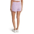 thumbnail image 2 of Abound Womens Shorts Printed Pull On Smocked Waist   Purple XXS, 2 of 3