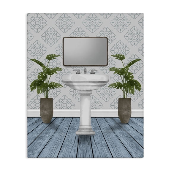 Stupell Industries Restful Wash Plants & Sink Canvas Wall Art, design by Marcus Prime