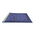thumbnail image 2 of Ahgly Company Machine Washable Indoor Rectangle Abstract Blue Modern Area Rugs, 6' x 9', 2 of 4