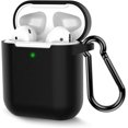 thumbnail image 1 of Coffea Protective Silicone Case with Keychain for Apple AirPods 2 (Black), 1 of 5