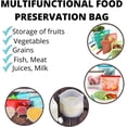 thumbnail image 6 of Reusable Silicone Food Bags For Preservation, Airtight Seal, 6 Pack, Silicone Versatile Cooking Bag for Refrigerator and Microwave, 6 of 9