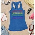thumbnail image 3 of S4E Women's Love is Love Rainbow Gay Pride Racerback Slim Fit XX-Large Royal Blue, 3 of 4
