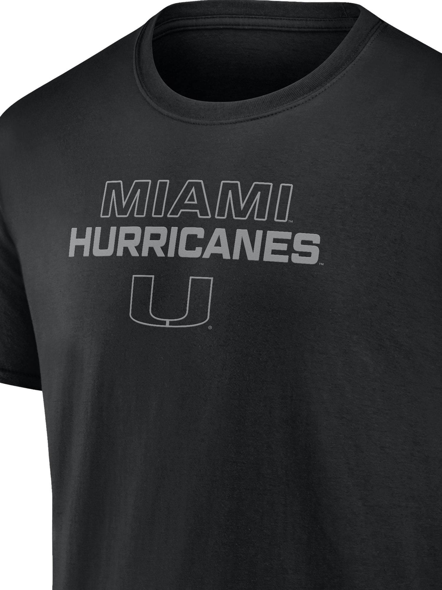 NCAA Miami Hurricanes Men's Cotton Black Short Sleeve T-Shirt