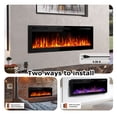 thumbnail image 4 of Waleaf 50” Ultra Thin Electric Fireplace Heater, Recessed Wall Mounted Fireplace with Multicolor Flame & Remote Control, 4 of 7