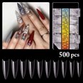 thumbnail image 3 of 500PCS False Nail Tips DIY Plastic Gel Nail Mold Nail Extension Mold for Women, 3 of 10