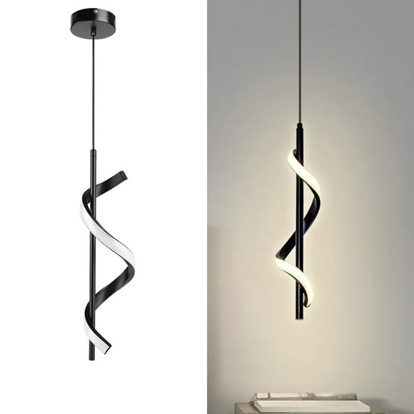 Spiral LED Pendant Light Fixture Adjustable Island Light Fixture LED Hanging Lamp Living Room Lighting For Living Room Bedroom Kitchen Sink