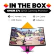 thumbnail image 7 of (Open Box) OMEN 27c QHD Curved 240Hz Gaming Monitor 27" QHD (2560 x 1440) 55-240 Hz, 7 of 7