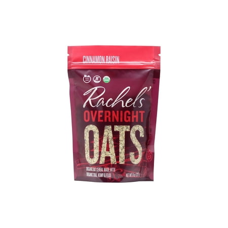 Rachel's Overnight Oats, Organic Oat Cereal Made with Hemp, Chia and Flax (Cinnamon Raisin) Cinnamon