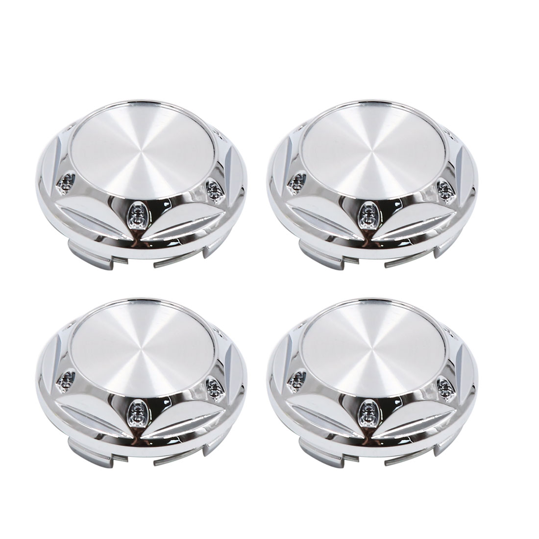 4Pcs 68mm Chrome Silver Wheel Center Hub Caps – Universal ABS Car Accessories