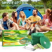 SCENTORINI Citronella Coils, 48 Pcs Lemongrass Incense for Backyards, Pool Side, Patio, Including Holder