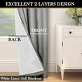 thumbnail image 5 of Full Blackout Curtain Panels 84 Inch Long Noise Reducing Energy Efficient Window Treatment Drapes for Bedroom Linen Texture with Grommets Top Gradient , 50"x84"x2, 5 of 5