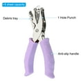 thumbnail image 4 of Uxcell 1/4" Single Hole Punch Handheld Hole Puncher with Soft Grip Metal Paper Puncher, Purple 2 Pack, 4 of 6