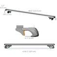 thumbnail image 3 of HOMCOM 2pc Roof Rack Car Roof Top Lockable Aluminum Cross Bars Adjustable Baggage Luggage Carrier, Silver (49"), 3 of 10