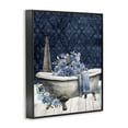 thumbnail image 3 of Stupell Industries Blue Bath Floral Tub Black Framed Giclee Art design by Kim Allen, 14 x 11, 3 of 8