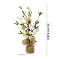 thumbnail image 2 of zhangmingg Easter Egg Desktop Ornament with Base Featuring Foam and Berry Greenery Bonsai Style Decoration for Spring Festive Parties, 2 of 4