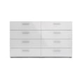 thumbnail image 2 of Levan Home Engineered Wood Contemporary 8 Drawer Double Bedroom Dresser in White, 2 of 16