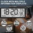 13.4" Large Digital Wall Clock Battery Operated with Big Digits LCD