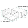 Fridge Drawers Clear Stackable Pull Out Organizer Bins Food Storage