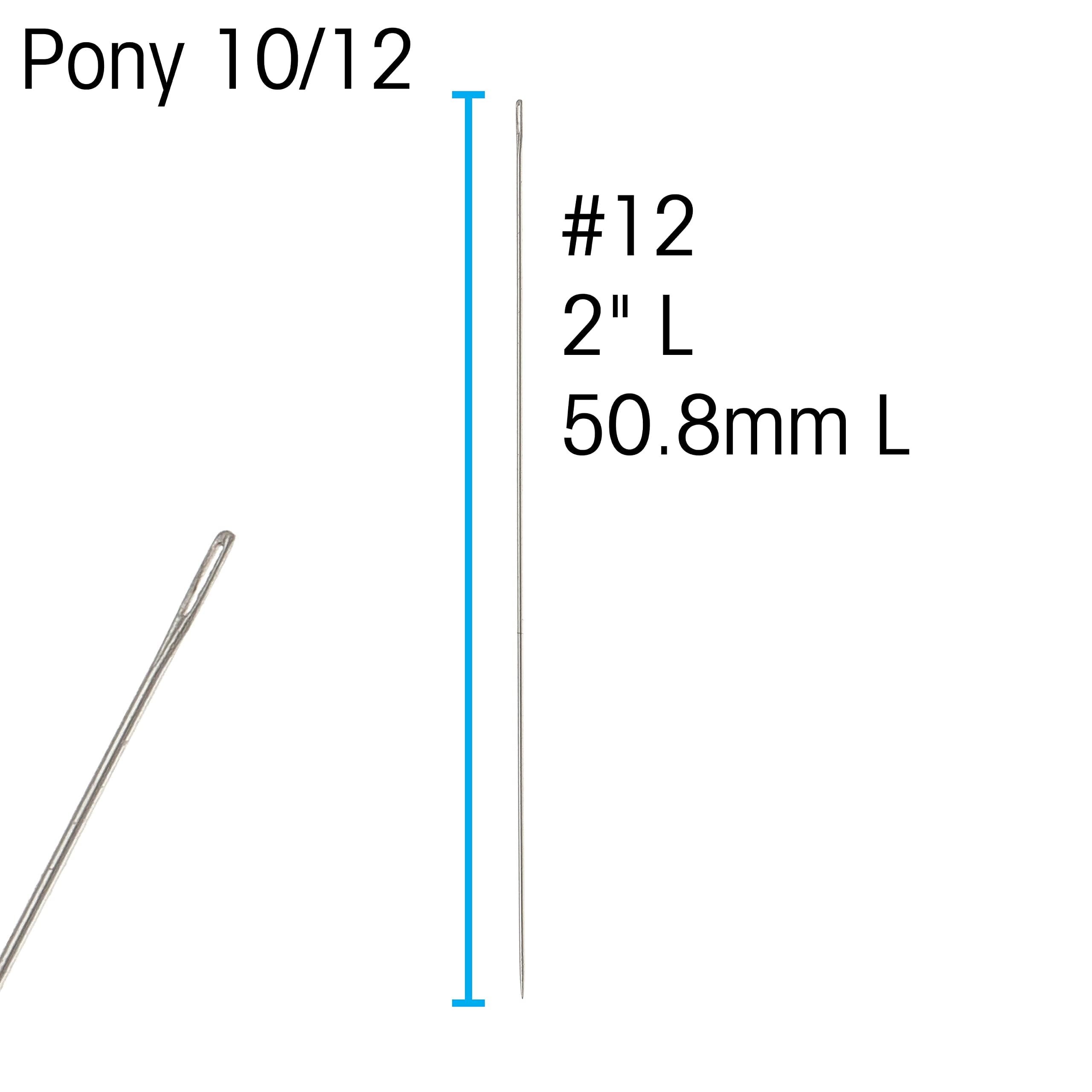 Pony Beading Needles, Size 11, Pack of 6, 4.5 Inches, Made in India, Use  for Loom Weaving Beadwork, Off-Loom Stitching and Jewelry Making with Seed