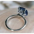 thumbnail image 4 of 2.50Ct Cushion Cut Lab Created Blue Tanzanite Women's Ring 14K White Gold Plated, 4 of 5