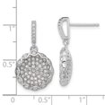 thumbnail image 3 of Sterling Silver Brilliant Embers CZ Circle Dangle Post Earrings, 3 of 3