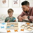thumbnail image 2 of Strategic Wooden Xo Puzzle, Wood Tic Tac Toe Game Enhances Logical Development For Kids, Quick-Thinking Challenge For Indoor Outdoor Fun (14X14Cm), 2 of 3