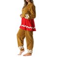 thumbnail image 4 of TBKOMH Christmas Onesie Hooded Pajama Plush Jumpsuit Candy Cane Print Costume Long Sleeve Full Body One Piece Loungewear for Adult Cozy Flannel Holiday Sleep Brown L, 4 of 5