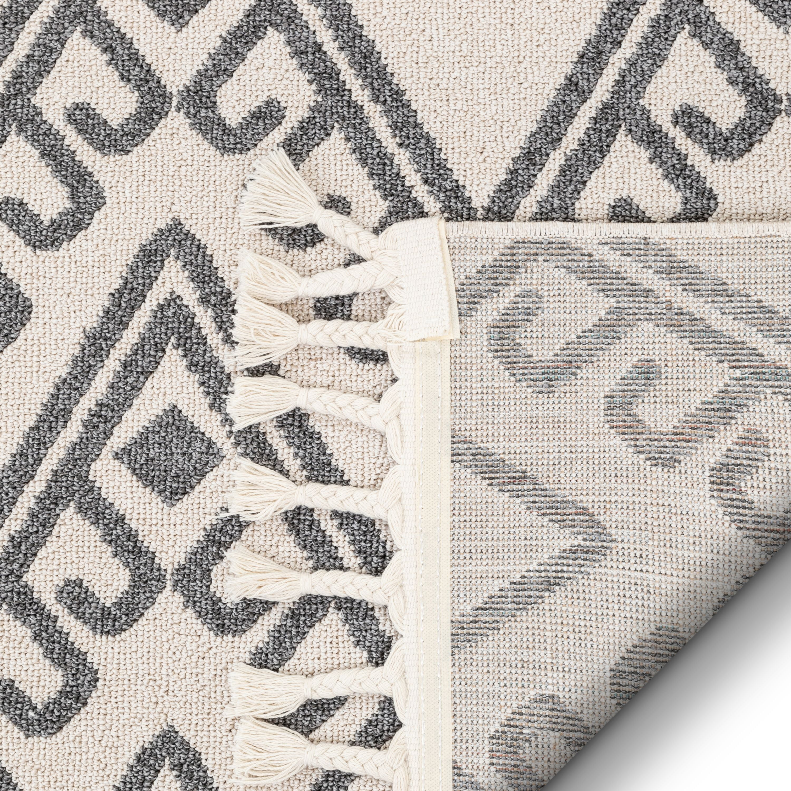 Well Woven Loop-De-Loop Tribal NA Modern Area Rug, Beige