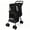 Black, variant on CQSXDA Lightweight Foldable Pet Stroller with Breathable Mesh for Small Dogs and Cats Under 28 Lbs,  Multi-Functional Tray and Storage Basket, 4 Wheel Design, Blue