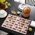thumbnail image 4 of Red Truck Pumpkins Fall Placemats Set of 6, Thanksgiving Harvest Farmhouse Washable Wipeable Table Mats for Dining Tables, Indoor Outdoor Kitchen Place Mats for Holiday Party Table Decor, 4 of 9