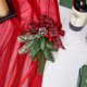 thumbnail image 5 of Christmas Forest Chair Back Flowers Red Bow Aisle Decoration Flowers Holiday Banquet Berry Needle Chair Tied Flowers, 5 of 6