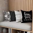 thumbnail image 2 of Pillow Covers 16x16 Modern Sofa Throw Pillow Cover, Decorative Outdoor Linen Fabric Pillow Case for Couch Bed Car (Black, 16x16,Set of 4), 2 of 6