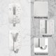 thumbnail image 4 of Gancho Adhesivo 4 Piezas Gancho de Pared Adhesivo 3M para Baño Cocina Puerta de Oficina, Antioxidante e Impermeable sin Perforar Toallero, Plata, 4 of 5