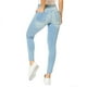 thumbnail image 3 of Jeans Tiro Alto Lentejuelas Mujer Tipo Colombiano Bleanch Casual gris 11 Incógnita 110084, 3 of 5