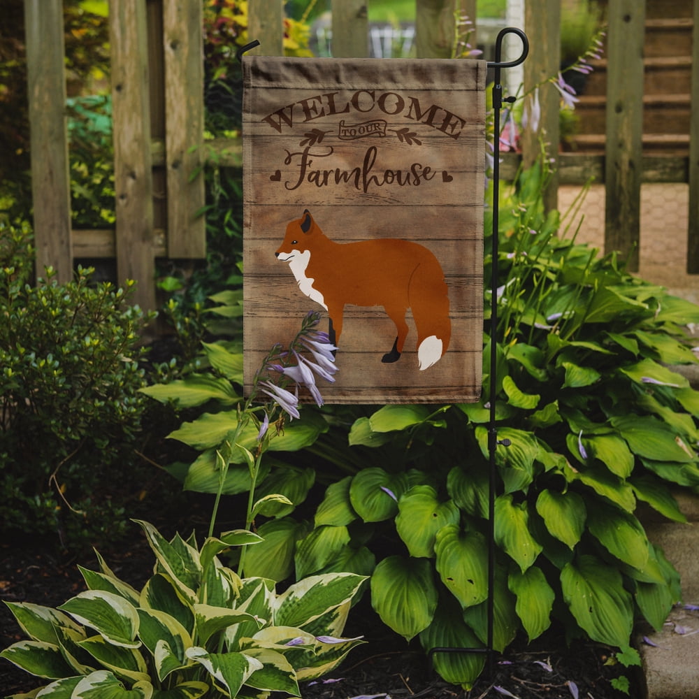 Carolines Treasures CK6820GF Red Fox Welcome Garden Size outdoor-flags, Multicolor