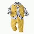thumbnail image 2 of Xudanell First Birthday Outfit Boy Kids Casual Jackets Coat Floral Prints Shirt Suit Gentle Toddler Clothes for Boys 3-4 Years, 2 of 7