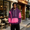 thumbnail image 5 of Fabrcox Mens Pullover Hoodie Fleece Lined Color Block Oversized Mens Hooded Sweatshirt Y2k Fall Winter Warm Streetwear Athletic Long Sleeve Men Hoodie with Pocket XXXL, 5 of 6