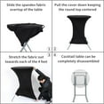 thumbnail image 6 of 2Pcs Cocktail Table Covers Stretch Spandex Cocktail Table Cover Cloth for Wedding, Banquet and Party, 80*110cm/0.3kg - Coffee color, 6 of 6