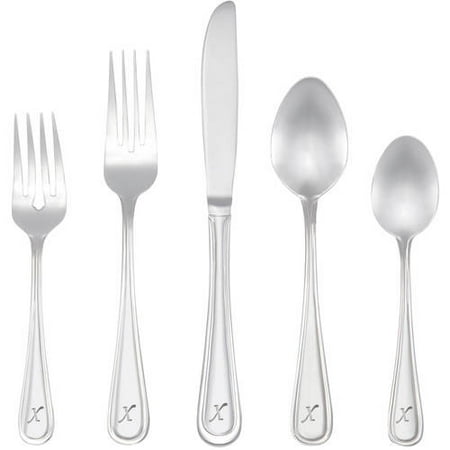RiverRidge&#174; 46pc Personalized Silverware Set Marina Pattern - X