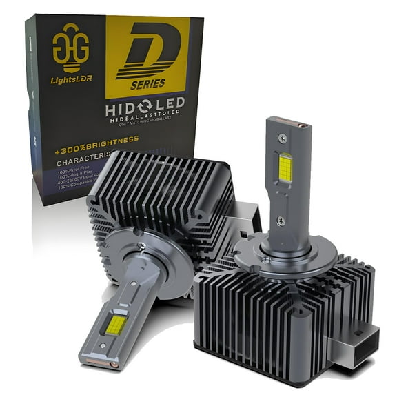 D1S LED Headlight Bulbs High/Low Beam 6500K White Conversion Kit 2X