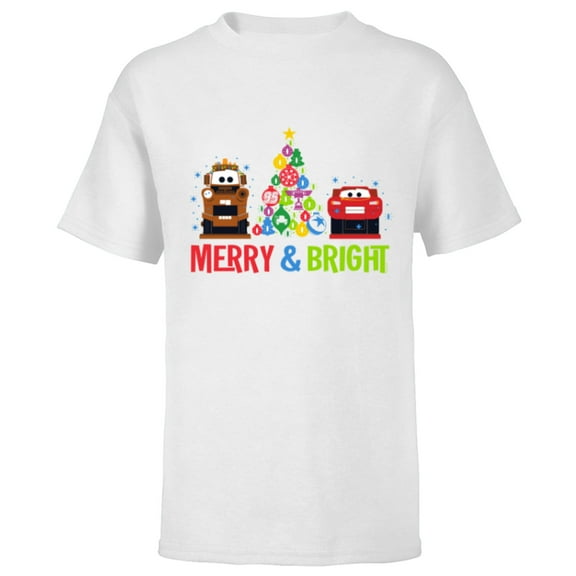 Disney and Pixar’s Cars Christmas Holiday Nutcrackers - Short Sleeve T-Shirt for Kids - Customized-White