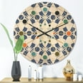 thumbnail image 2 of Designart 'Abstract Retro Geometrical Design Pattern I ' Mid-Century Modern Wood Wall Clock, 2 of 5